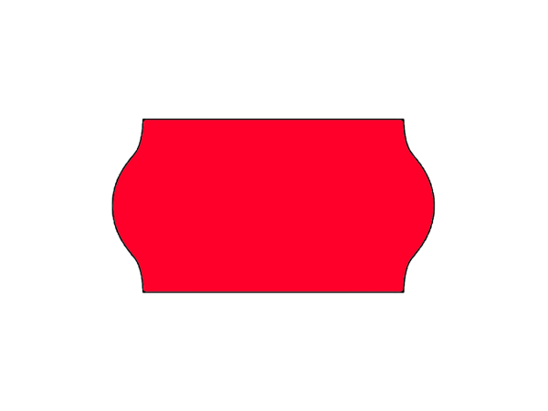Etiquettes 22x12mm fluo rouge - Boite de 63 000 étiquettes