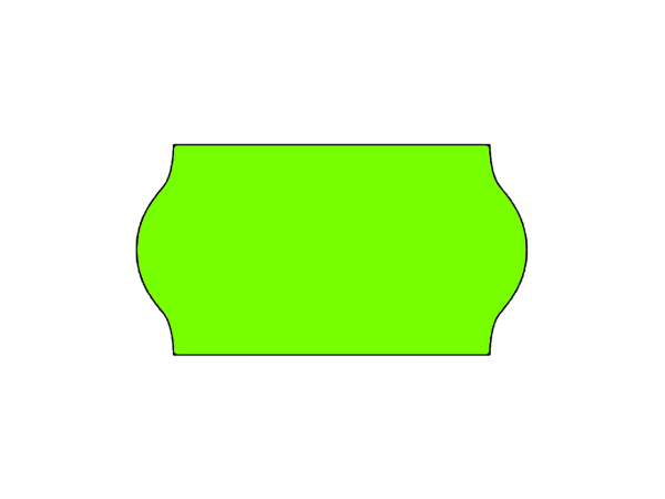Etiquettes 22x12mm fluo vert, colle permanente - Boite de 63 000 étiquettes