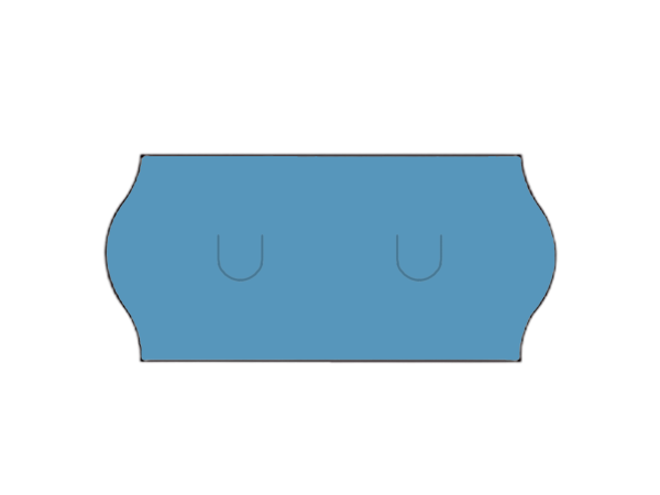 Etiquettes 26x12mm bleu - Boite de 54 000 étiquettes