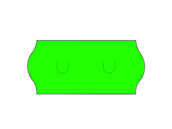 Etiquettes 26x12mm fluo vert - Boite de 54 000 étiquettes