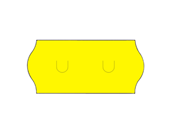 Etiquettes 26x12mm fluo jaune - Boite de 54 000 étiquettes