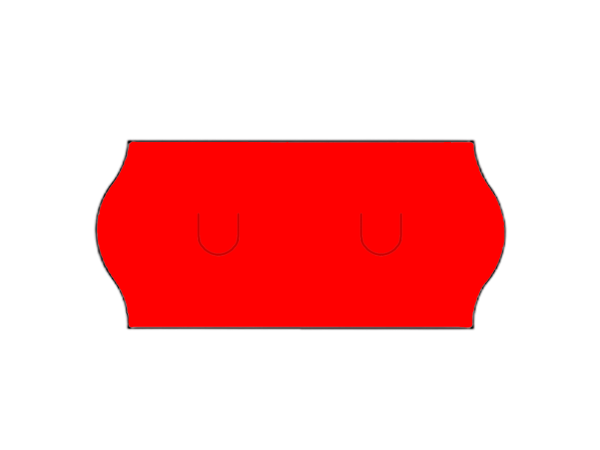 Etiquettes 26x12mm fluo rouge - Boite de 54 000 étiquettes
