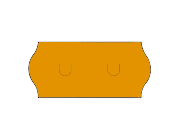 Etiquettes 26x12mm orange - Boite de 54 000 étiquettes