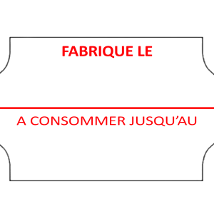 étiquette impression "fabriqué le" et "à consommer jusqu'au"