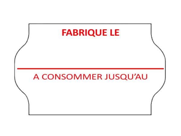 étiquette impression "fabriqué le" et "à consommer jusqu'au"