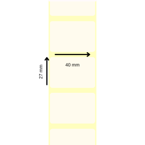 ETIQUETTES TD TOP 40X27MM, E40, BOÎTE DE 32 400 ÉTIQUETTES