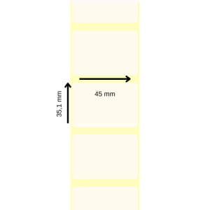 ETIQUETTES TD ECO 45X35,1MM, E40, BOÎTE DE 30 000 ÉTIQUETTES